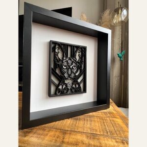 Framed Black Cat Art